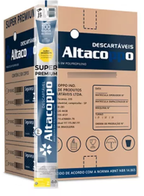 ALTACOPPO - COPO PP 440ML PREMIUM TRANSPARENTE - CX.20X50UN