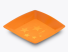PLASTILANIA - PRATO GRANDE SQUARE NEON LARANJA - CX.30X10UN