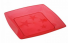PLASTILANIA - PRATO PEQUENO SQUARE VERMELHO - CX.40X10UN